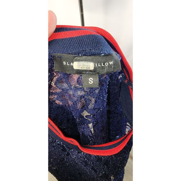 Slate & Willow Women's Blue Lace Sweater Size S - Picture 5 of 5